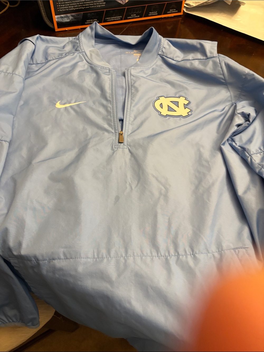 Nike Carolina Light Blue 1/4 Zip Pullover with UNC Logo